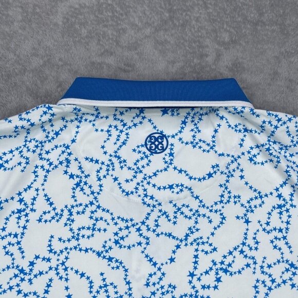 G FORE Golf Polo Shirt Men's Size XL Jersey Star Dust Banded Sleeve Tech Jersey - Picture 8 of 11